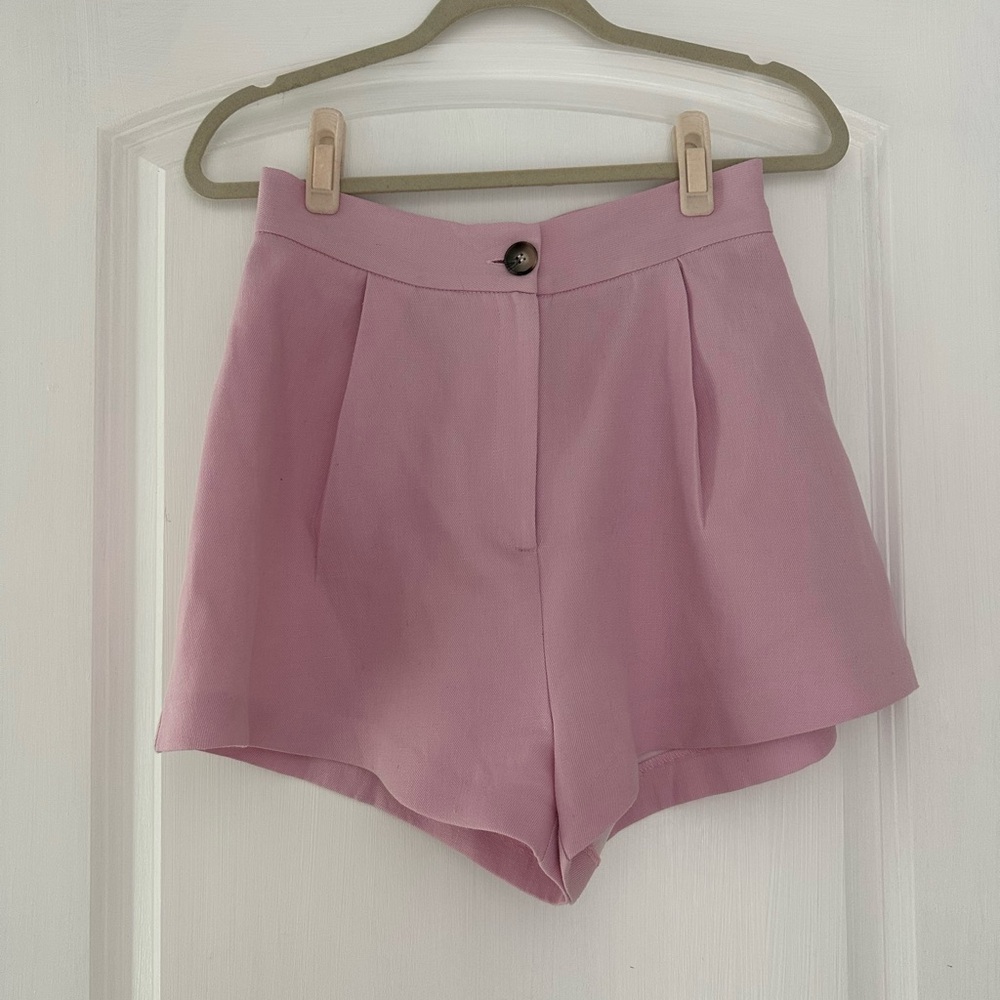 River Island High Waist Pleated Shorts